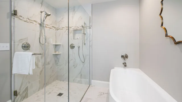Former tub space converted to a shower in Santa Clarita, CA