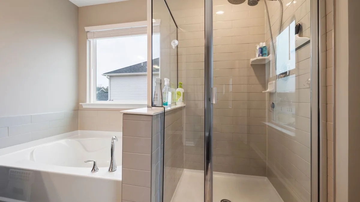 Shower built in the space of an old tub in Santa Clarita, CA
